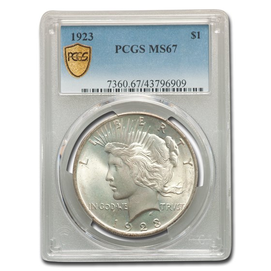 1923 Peace Dollar MS-67 PCGS 1923 Peace Dollar MS-67 PCGS